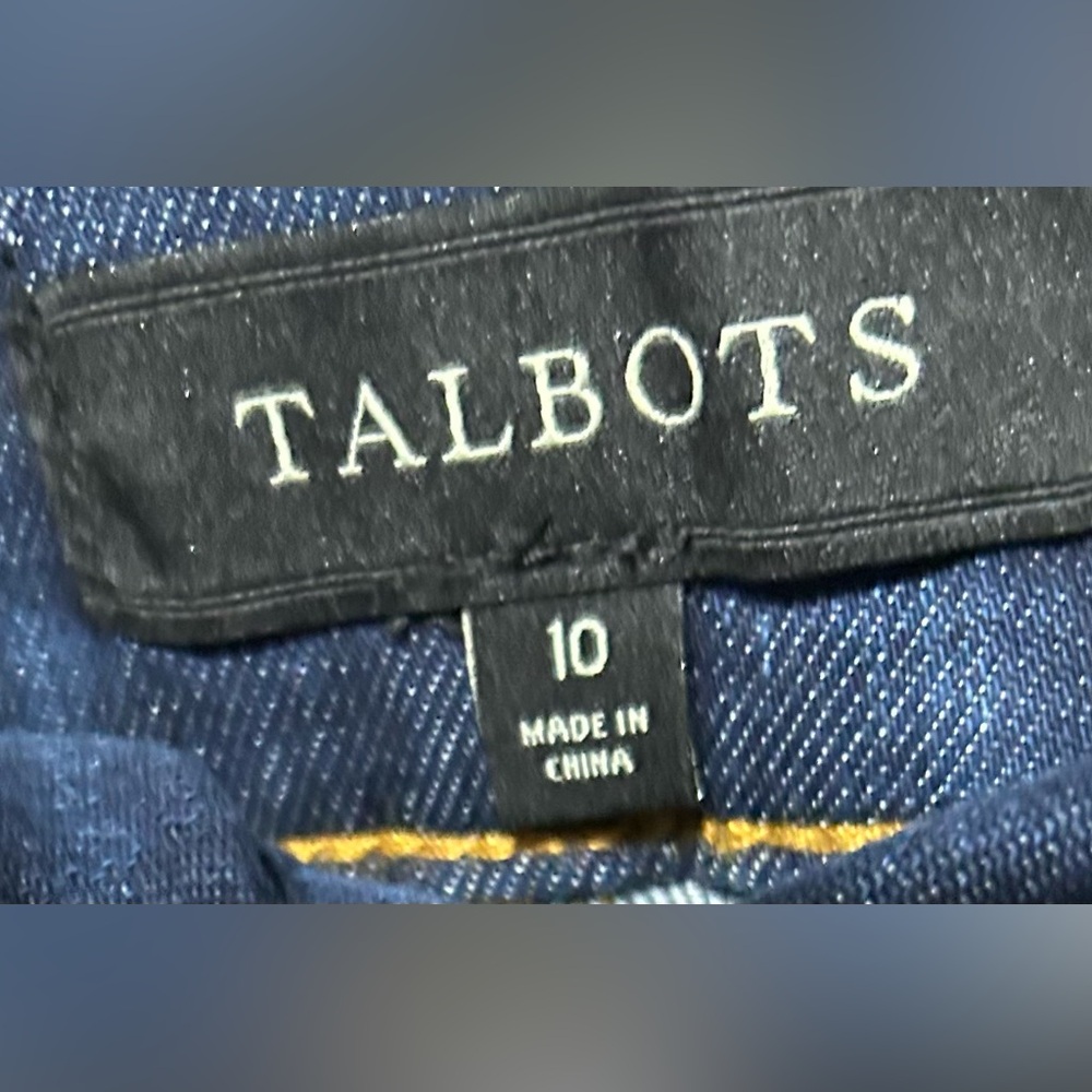 Talbots Blue Denim Skirt Size 10 - Picture 2 of 5